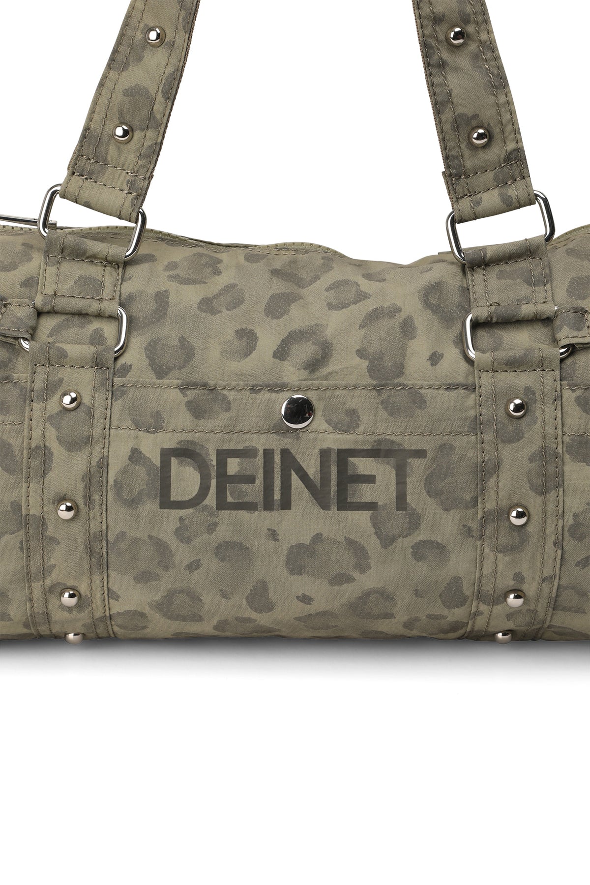 LOGO DUFFLE MINI BAG IN LEOPARD KHAKI — image 8