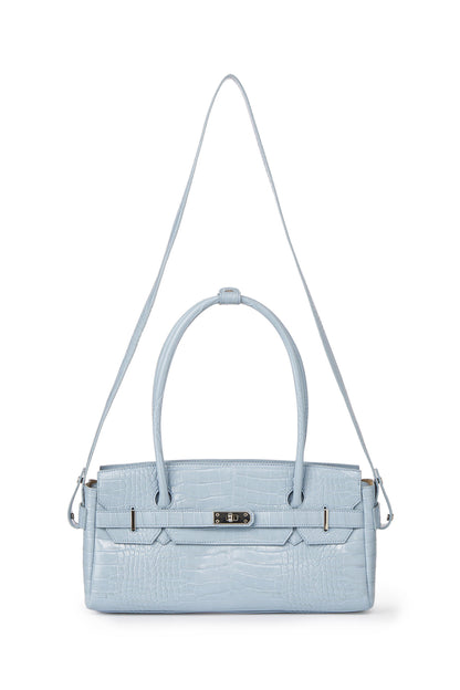 CROCODILE PATTERN TWO-WAY BAG IN SKY BLUE — image 5