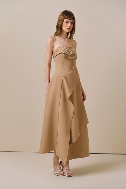 CICI NASIR Off-Shoulder Midi Dress