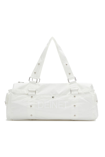 LOGO DUFFLE BAG IN WHITE — image 9