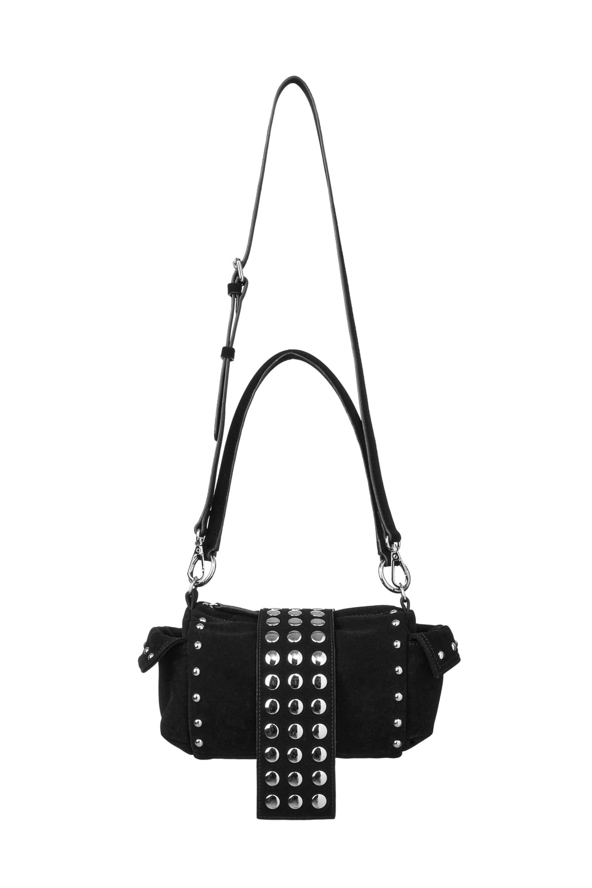 TWO-WAY STUD MINI BAG IN BLACK — image 5