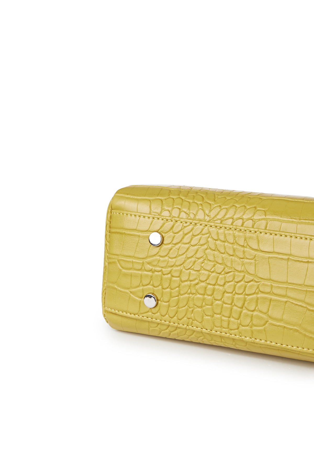 CROCODILE PATTERN TWO-WAY BAG IN MUSTARD — image 10