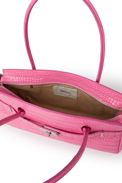 CROCODILE PATTERN TWO-WAY BAG IN PINK — image 11