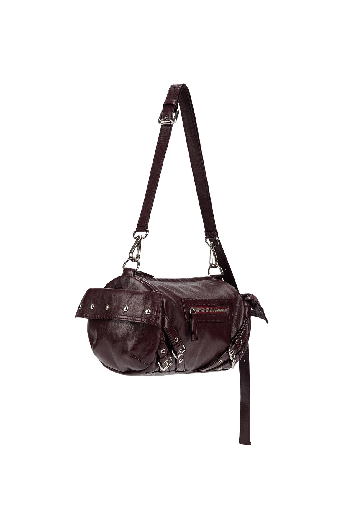 STUD POCKET BAG IN BURGUNDY — image 3