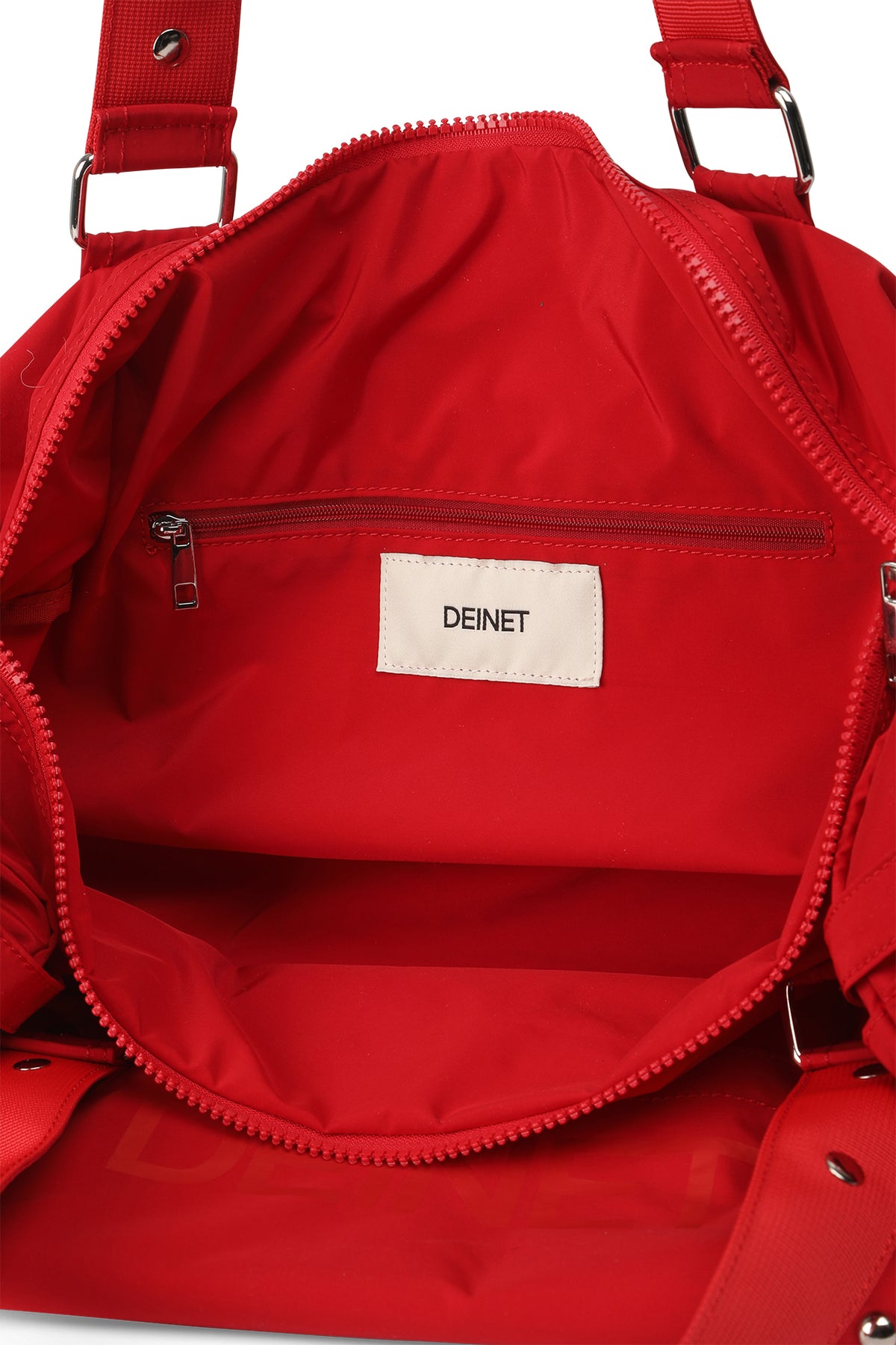 LOGO DUFFLE BAG IN RED — image 9