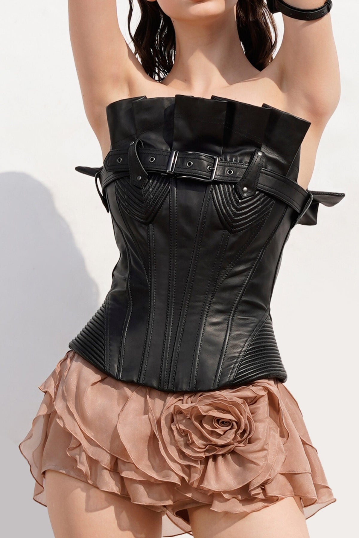 DATT MIMOSA MINI SKIRT -brown product image