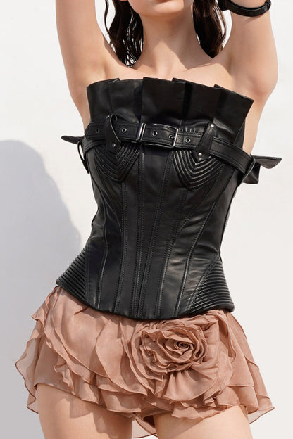 DATT MIMOSA MINI SKIRT -brown product image