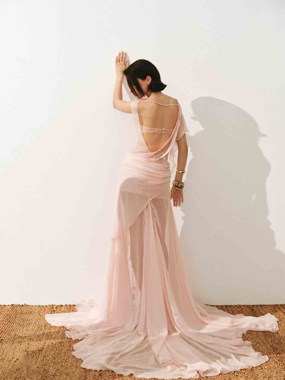 CICI Aurora Backless Sheer Maxi Dress — view 3