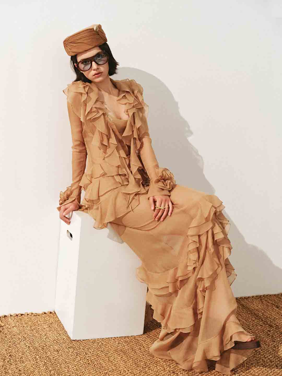 CICI Goldie Ruffle Maxi Dress — view 3