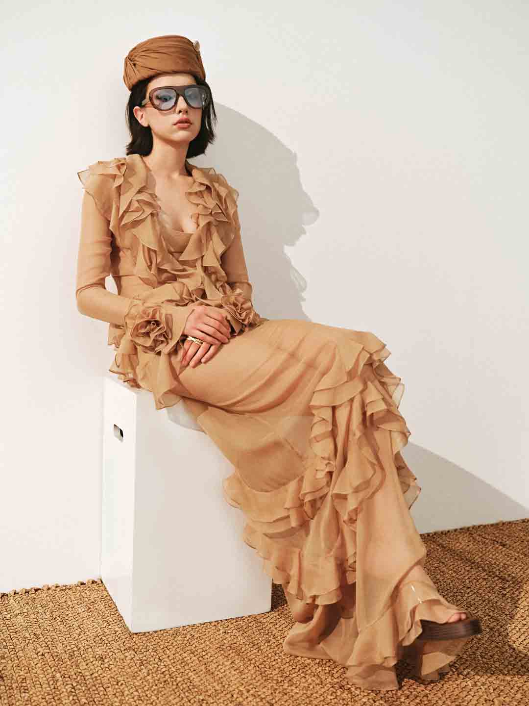 CICI Goldie Ruffle Maxi Dress — view 6