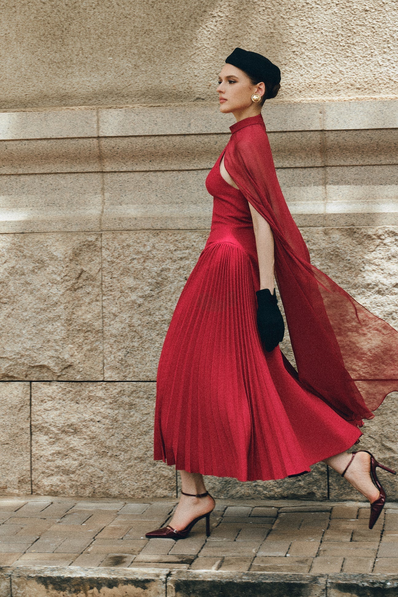 CICI NYRIA Midi Dress with Neck Scarf — view 7