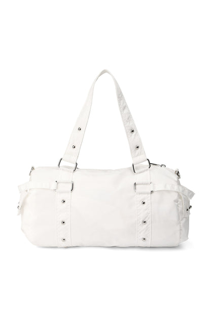 LOGO DUFFLE MINI BAG IN WHITE — image 4