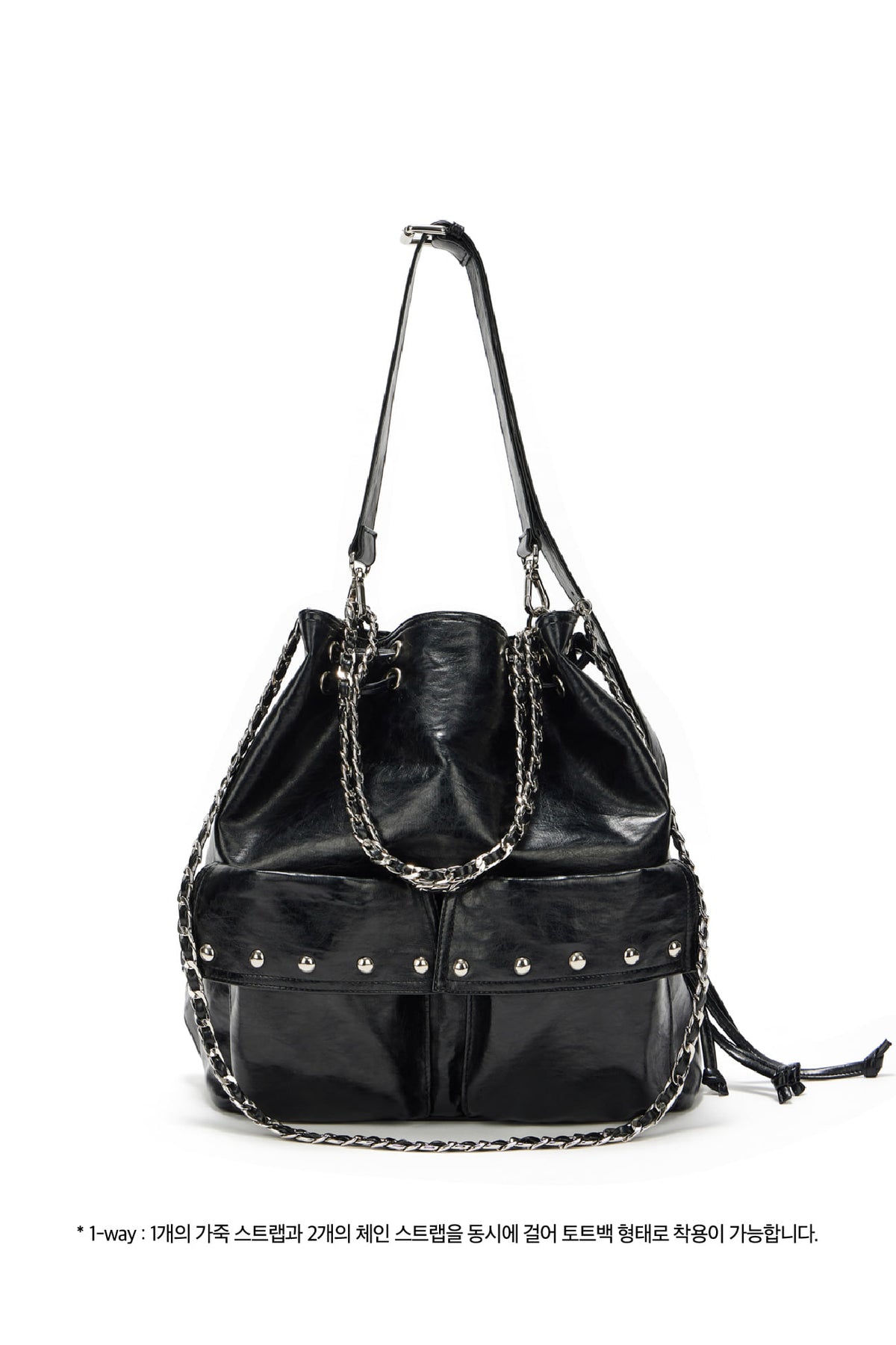DEINET 5-WAY STUD POCKET MULTI BAG IN BLACK — image 2
