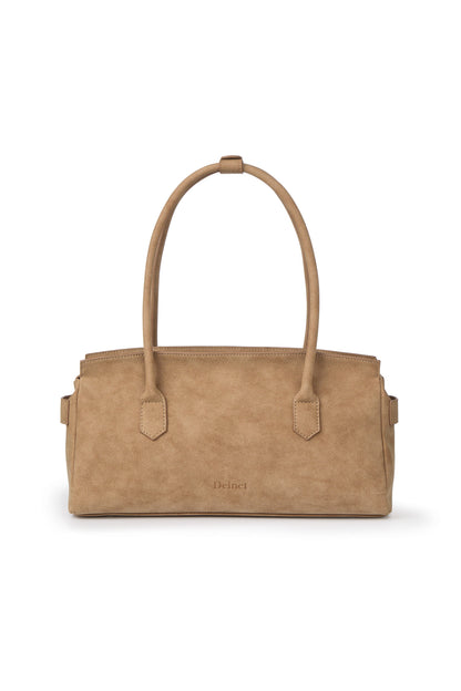 FAUX SUEDE TWO-WAY BAG IN BEIGE — image 4