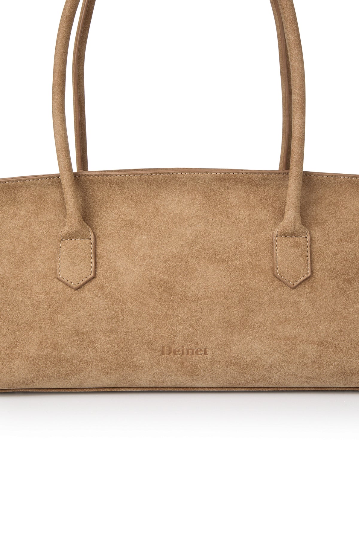 FAUX SUEDE TWO-WAY BAG IN BEIGE — image 8