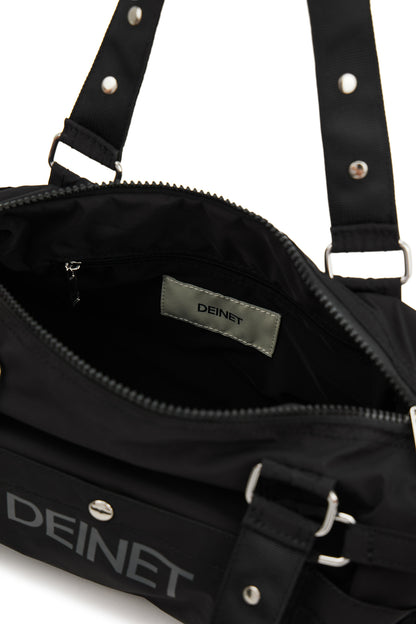LOGO DUFFLE MINI BAG IN BLACK — image 10
