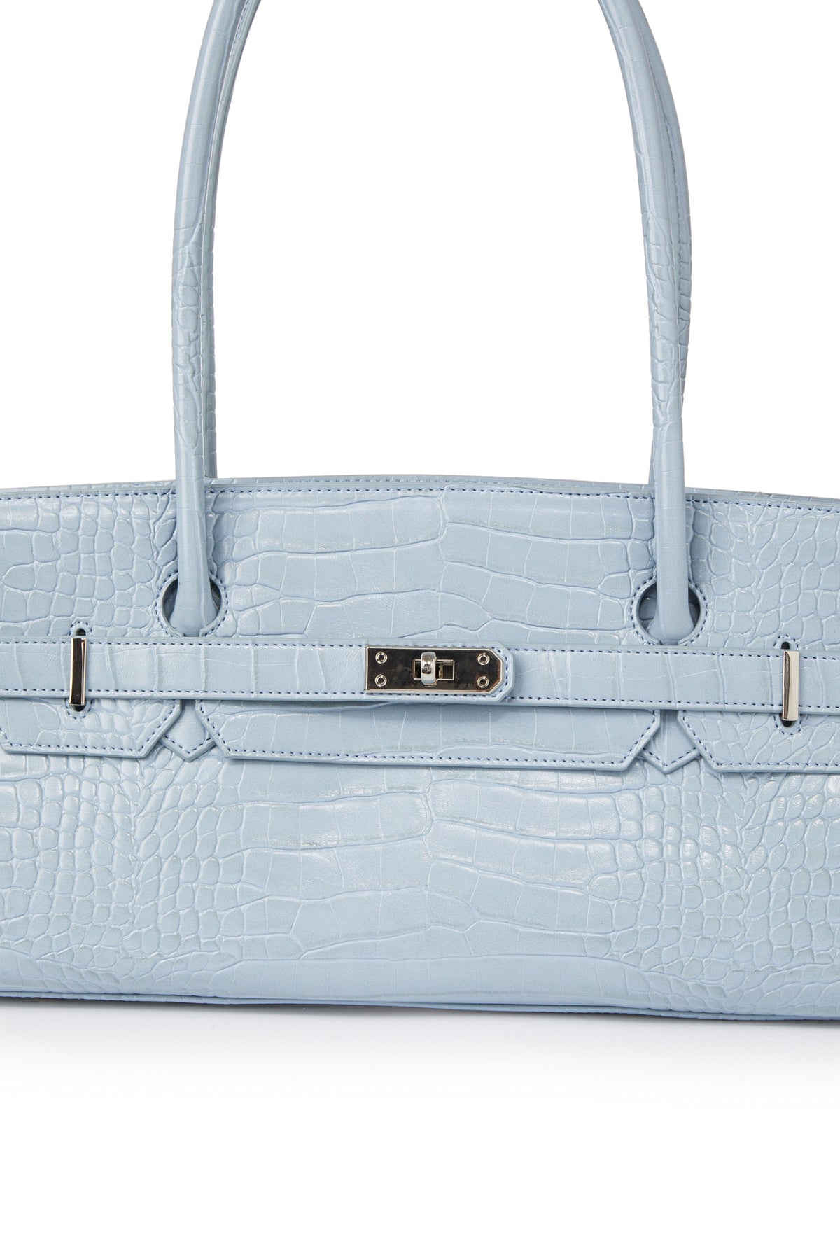 CROCODILE PATTERN TWO-WAY BAG IN SKY BLUE — image 7