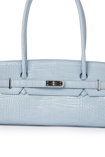 CROCODILE PATTERN TWO-WAY BAG IN SKY BLUE — image 7