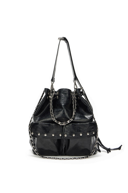 DEINET 5-WAY STUD POCKET MULTI BAG IN BLACK — image 1
