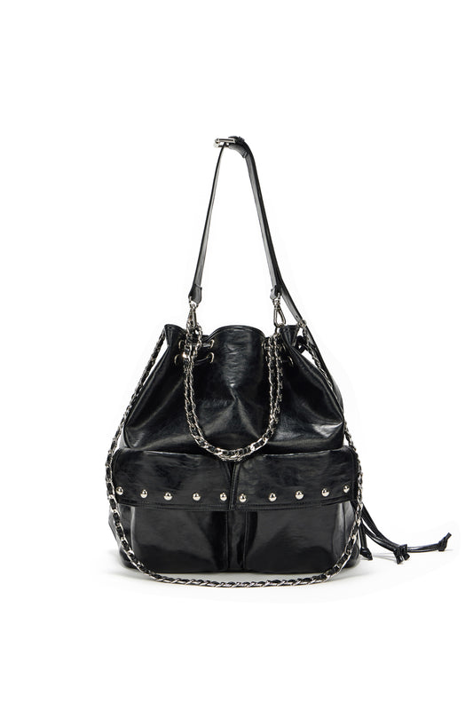 DEINET 5-WAY STUD POCKET MULTI BAG IN BLACK — image 1