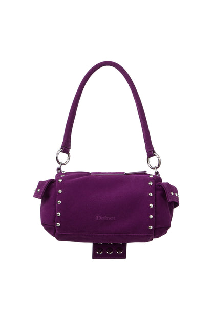 TWO-WAY STUD MINI BAG IN PURPLE — image 5