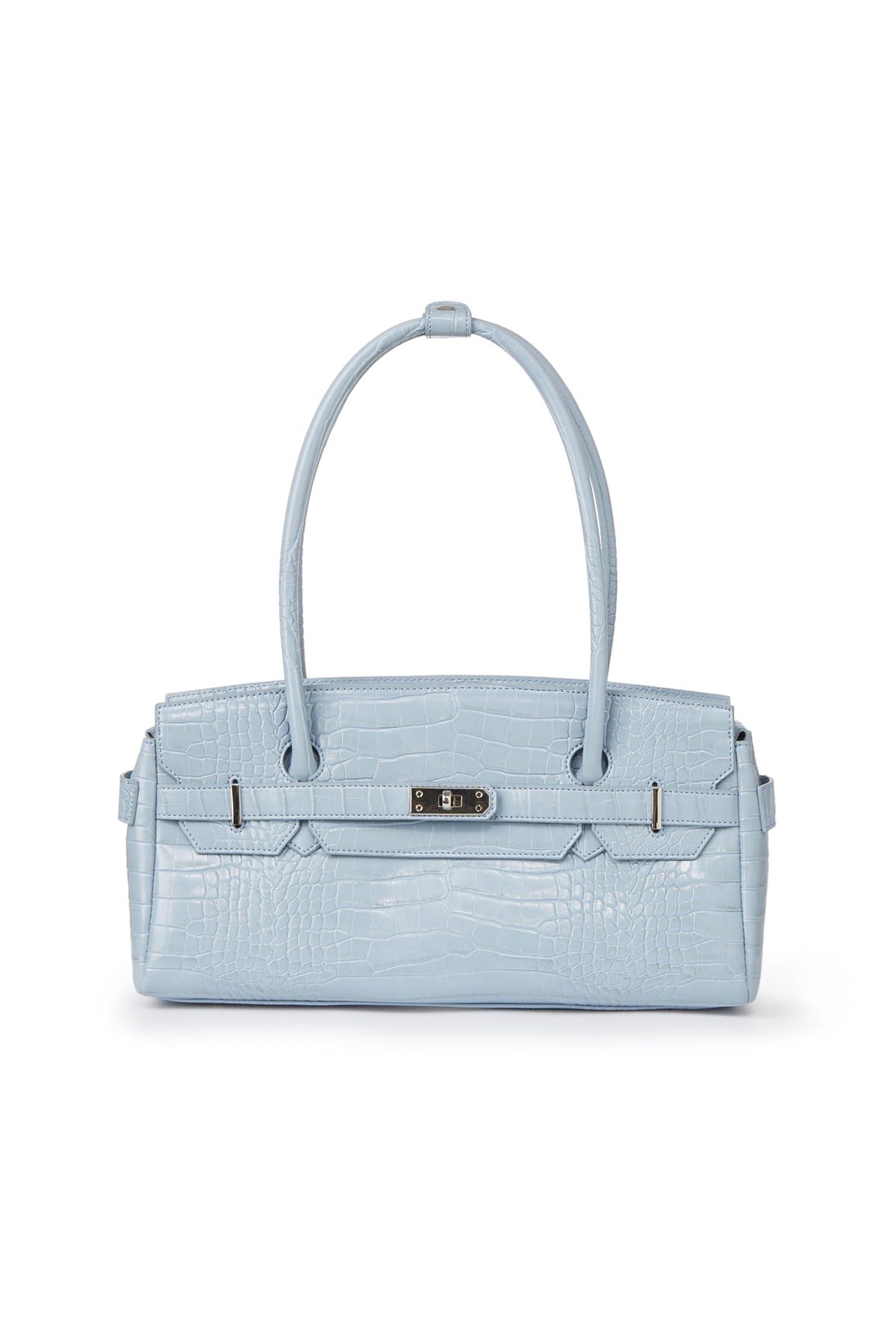 CROCODILE PATTERN TWO-WAY BAG IN SKY BLUE — image 2