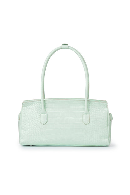CROCODILE PATTERN TWO-WAY BAG IN MINT — image 4