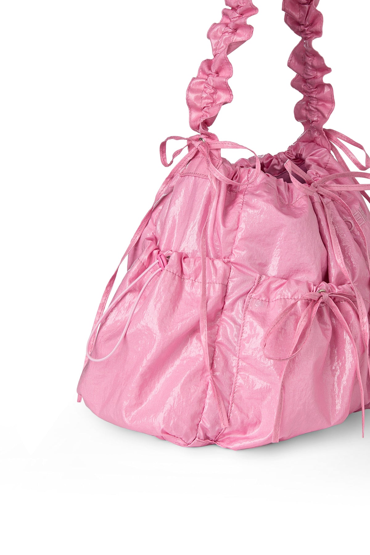 DEINET COATING SHIRRING BAG IN PINK — image 5