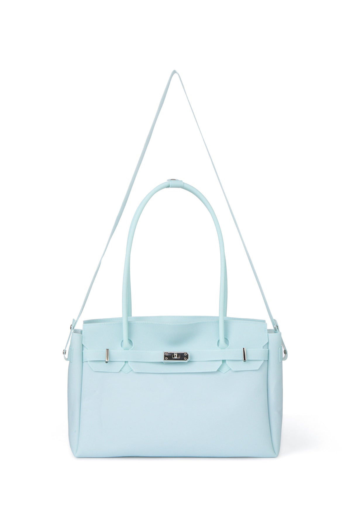 FREE CARD WALLET INCLUDED — JELLY TWO-WAY BIG BAG IN ICE BLUE — image 5