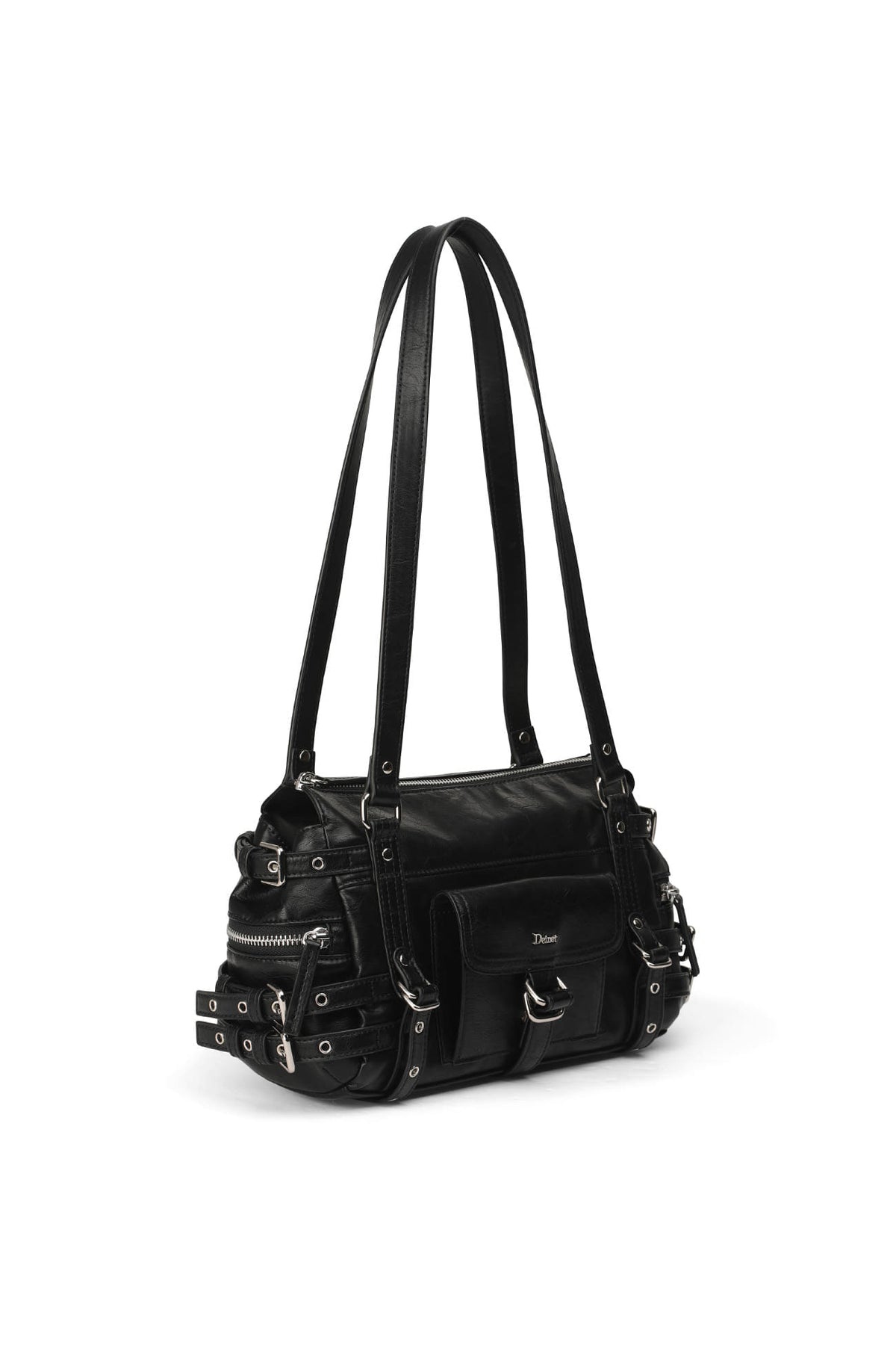 BELTED POCKET MINI SHOULDER BAG IN BLACK — image 5