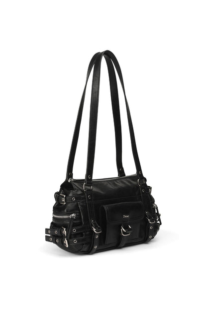 BELTED POCKET MINI SHOULDER BAG IN BLACK — image 5