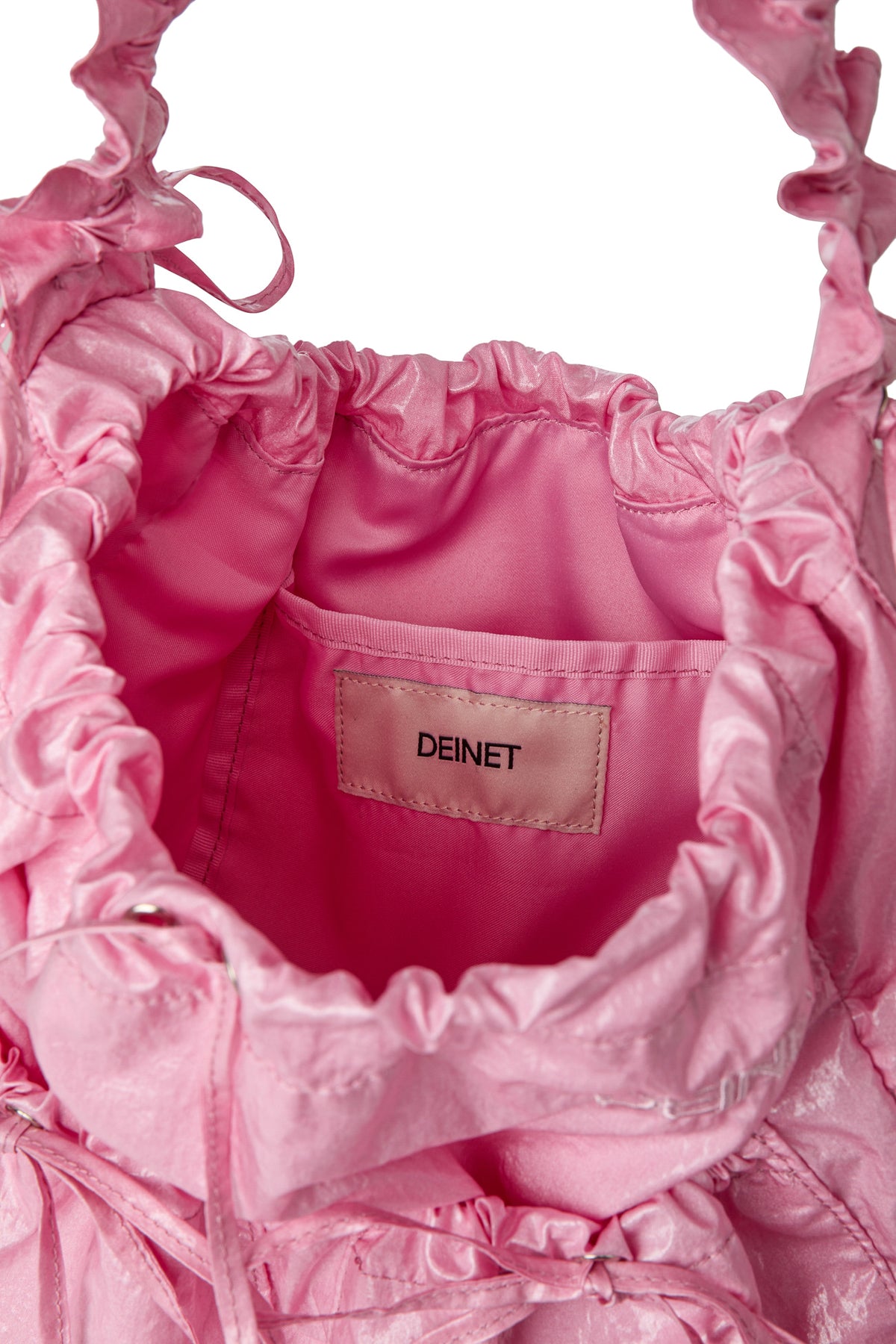 DEINET COATING SHIRRING BAG IN PINK — image 8