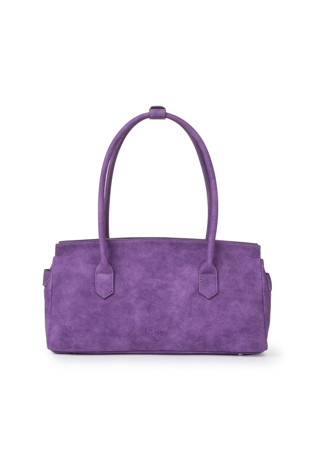 FAUX SUEDE TWO-WAY BAG IN PURPLE — image 4