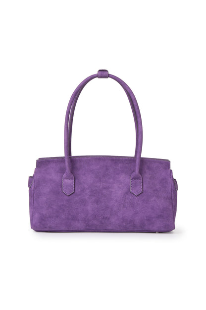 FAUX SUEDE TWO-WAY BAG IN PURPLE — image 4