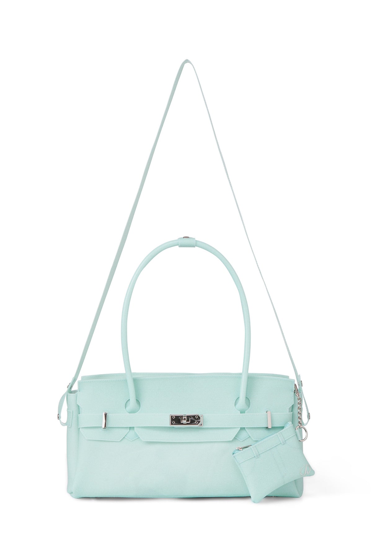 FREE CARD WALLET INCLUDED — JELLY TWO-WAY BAG IN ICE BLUE — image 6