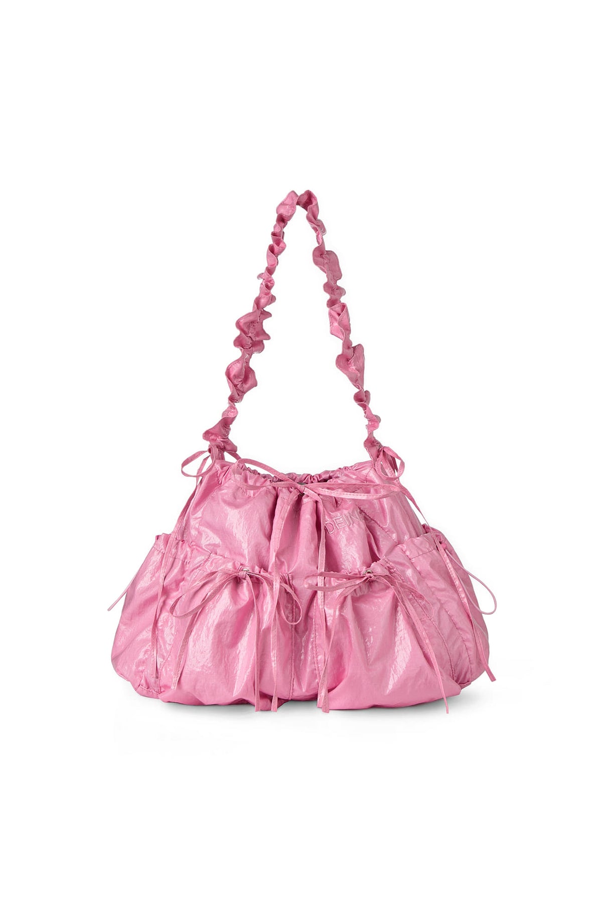 DEINET COATING SHIRRING BAG IN PINK — image 2
