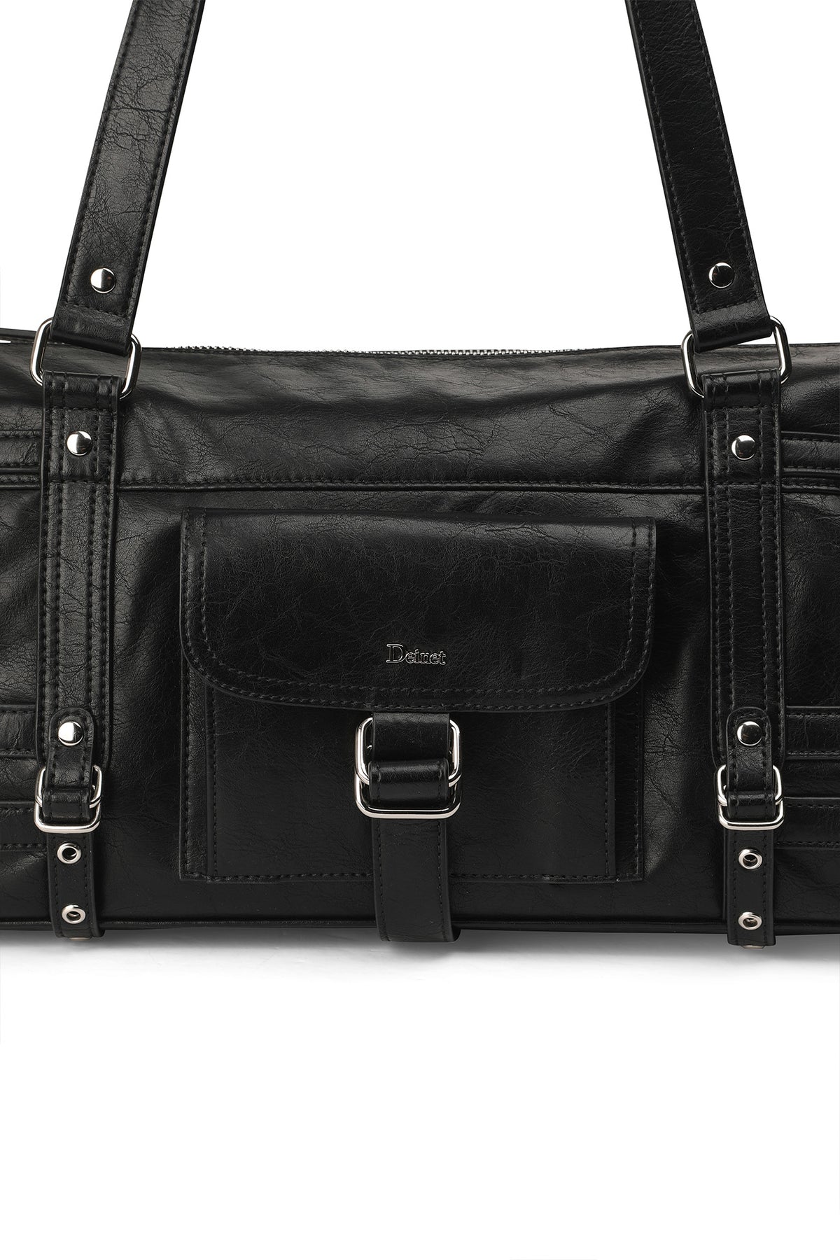 BELTED POCKET SHOULDER BAG IN BLACK — image 6