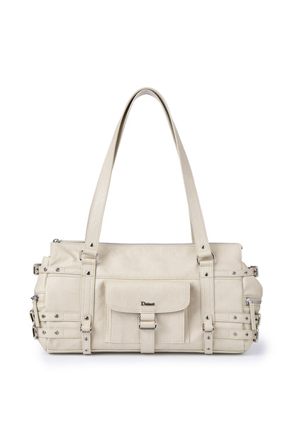 BELTED POCKET SHOULDER BAG IN BEIGE — image 1