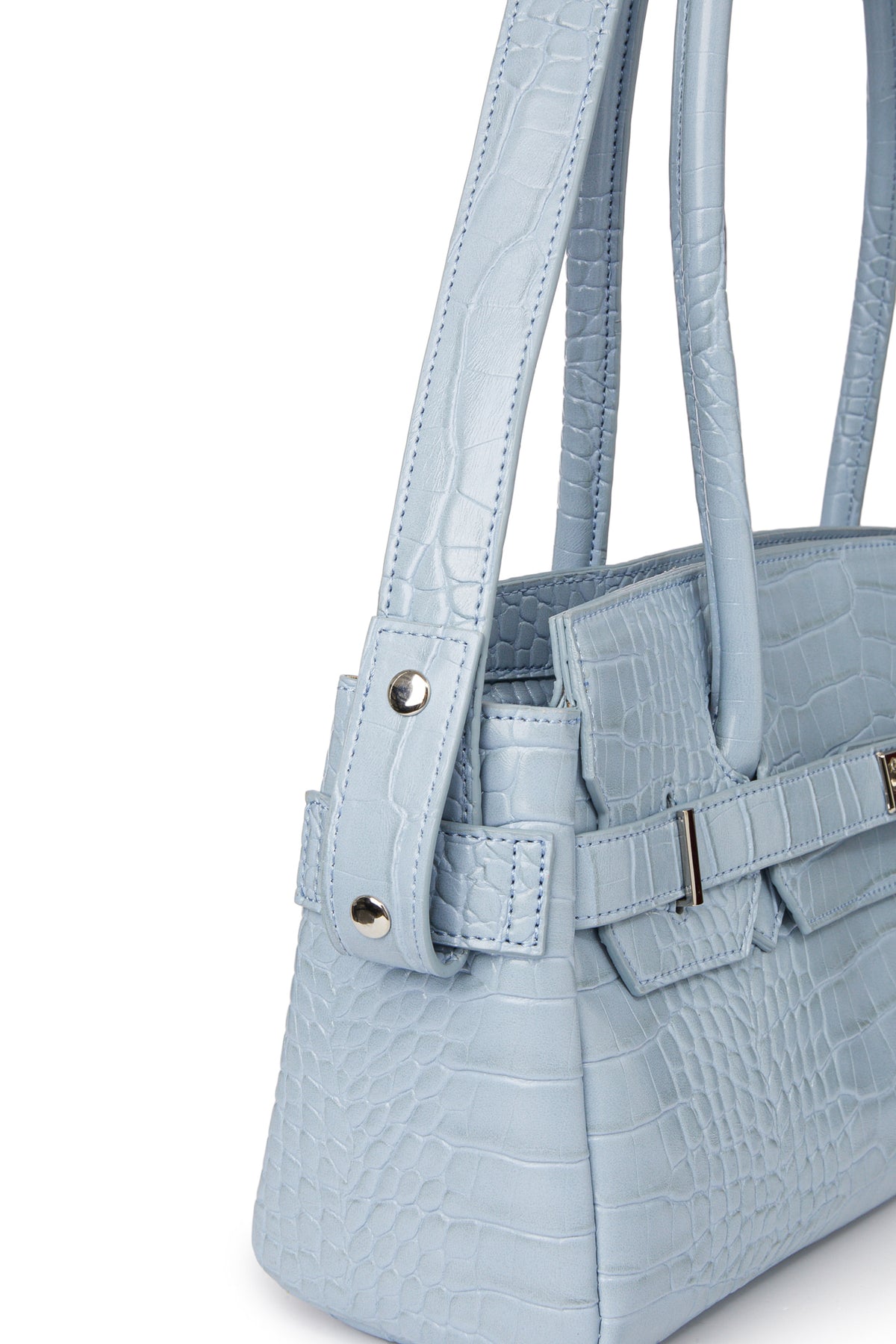 CROCODILE PATTERN TWO-WAY BAG IN SKY BLUE — image 9