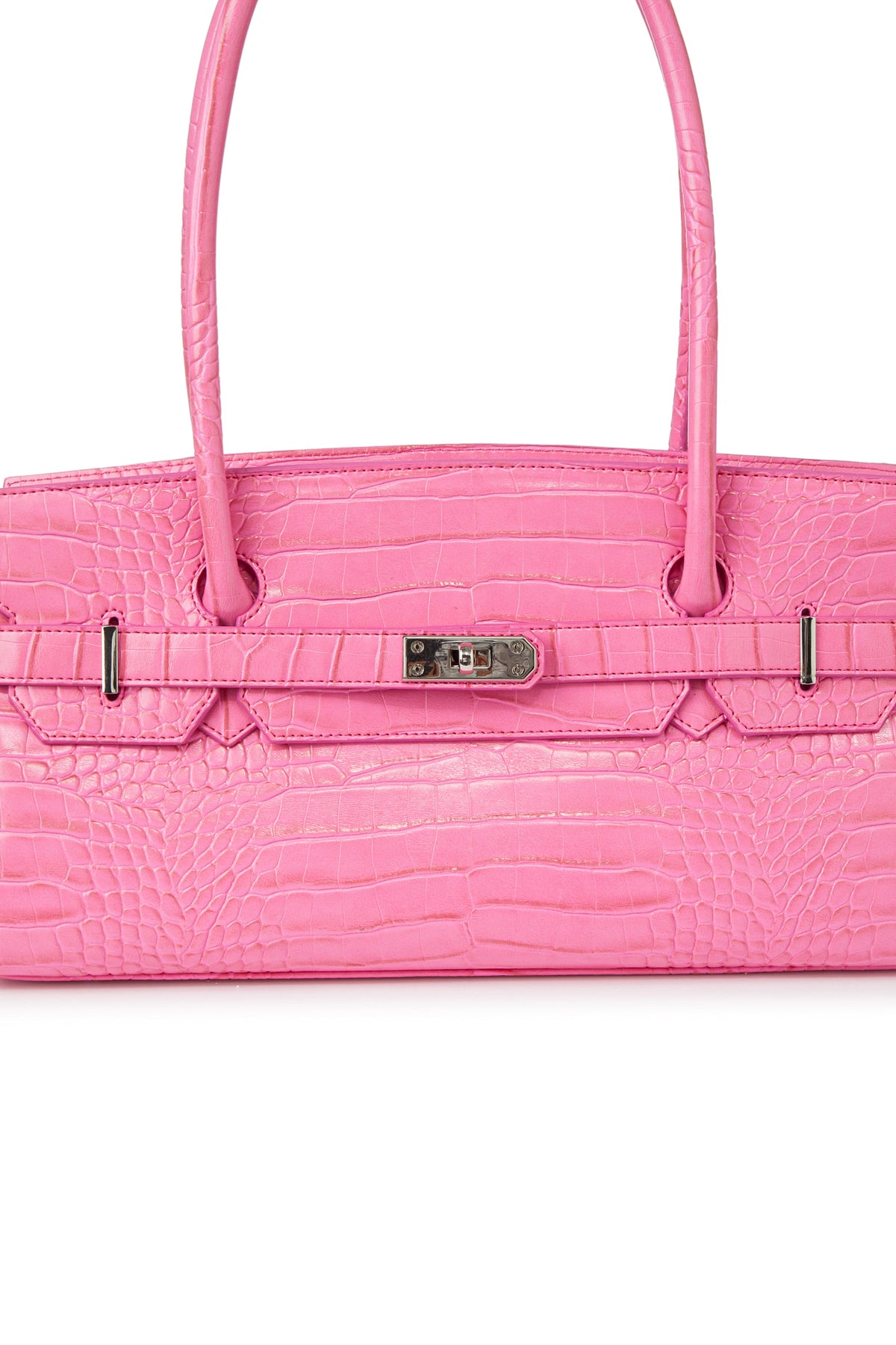 CROCODILE PATTERN TWO-WAY BAG IN PINK — image 7