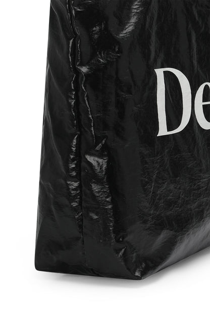 ESSENTIAL LOGO SHOULDER BIG BAG IN BLACK — image 10