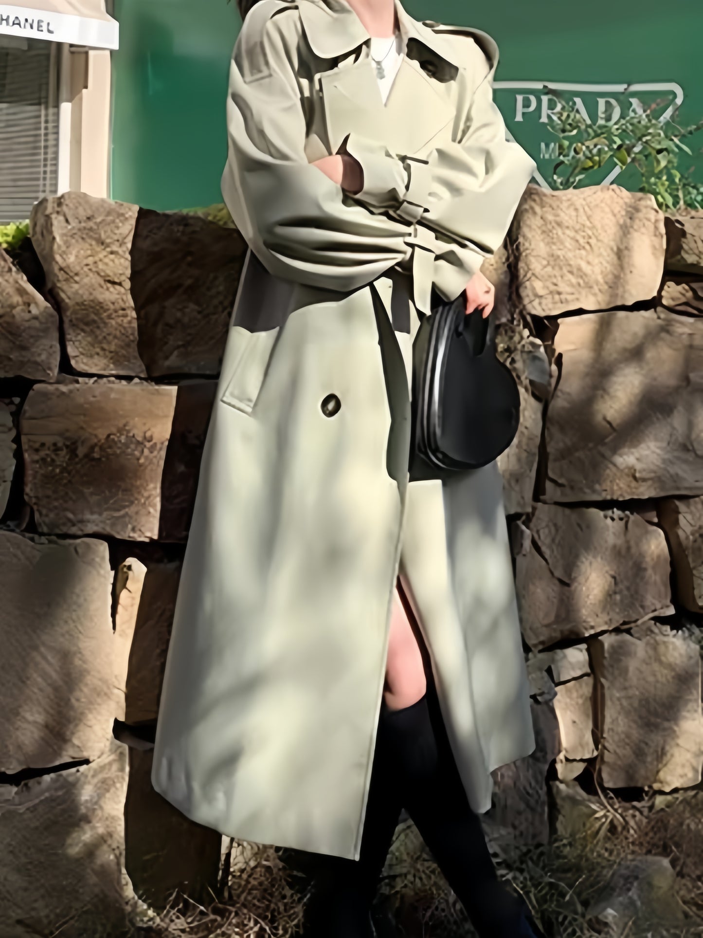 "Springtime Serenity" Oversized Trench Coat