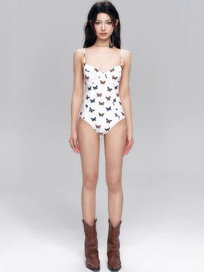 Butterfly Print One-Piece Swimsuit