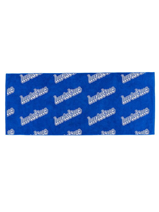 LUVISTRUE BE Logo Beach Towel in Blue