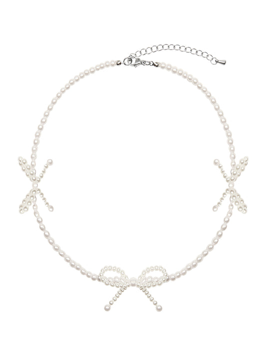 LUVISTRUE SM Ribbon Chocker in White