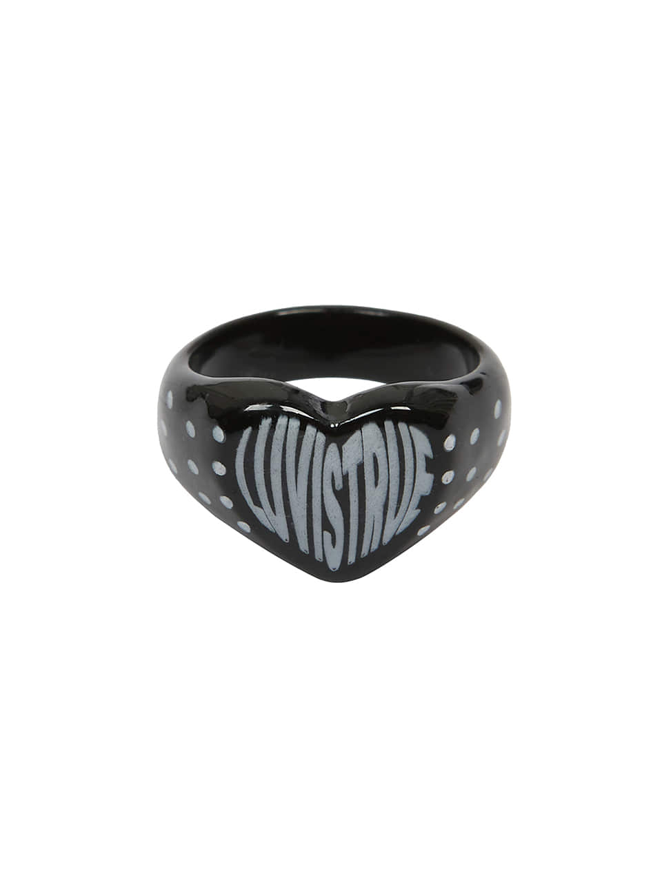LUVISTRUE GT Heart Dot Ring in Black