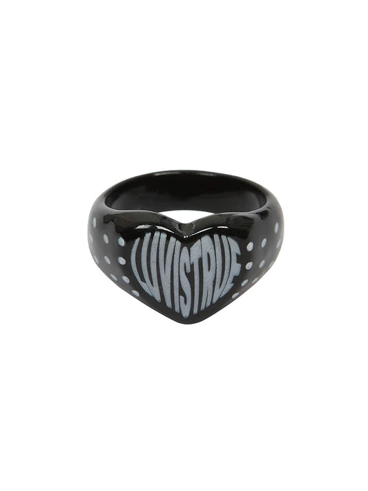 LUVISTRUE GT Heart Dot Ring in Black