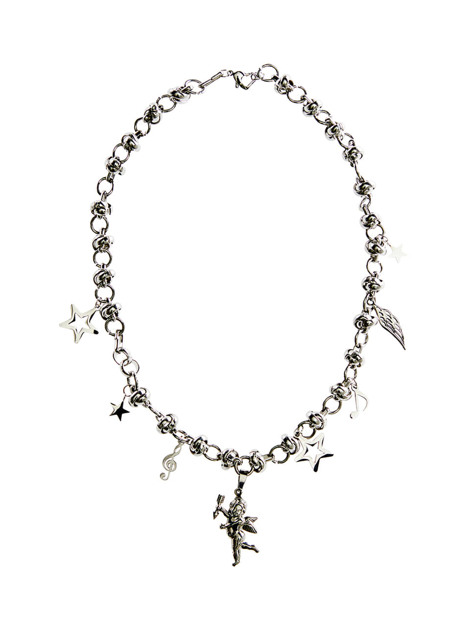 LUVISTRUE EL Angel Cupid Necklace in Silver