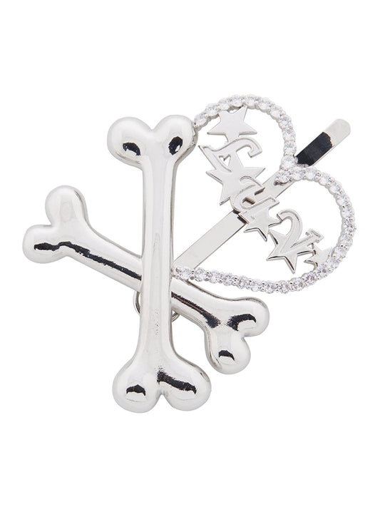 LUVISTRUE EL Heart Bone Pin in Silver