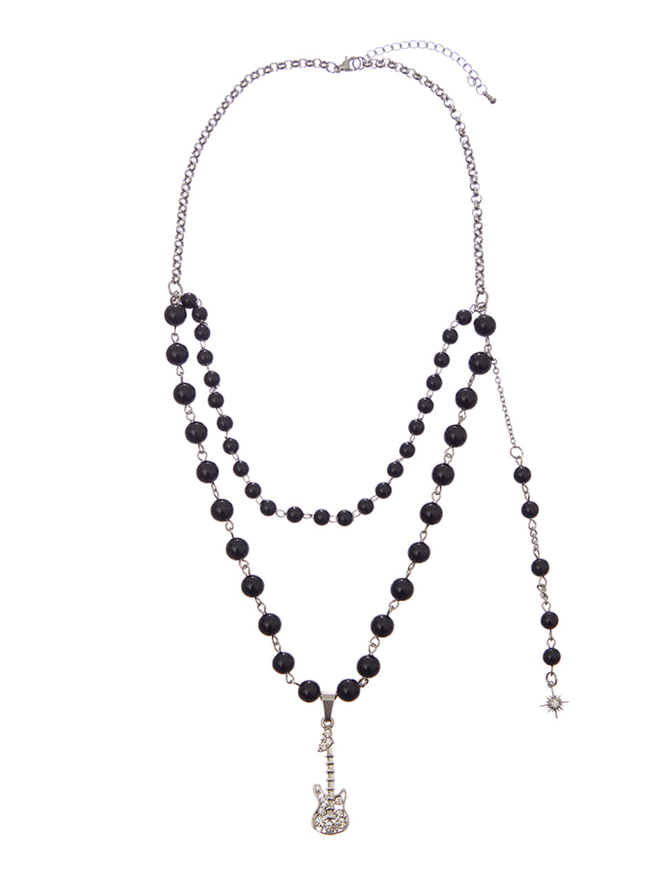 LUVISTRUE SY Guitar Layered Necklace in Black